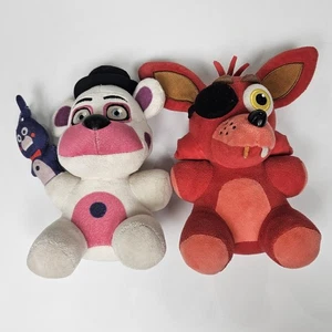 Lote de 2 peluches Five Nights at Freddys FNAF Red Foxy & Fun Time Freddy con Bon Bon - Imagen 1 de 10