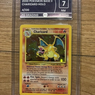 Charizard base set 2 Holo Pokegrade 7 Near mint  - Image 1 of 4