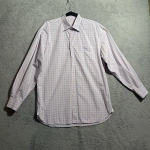 Peter Millar Shirt Mens Large Button Up Blue Pink 100% Cotton - Picture 1 of 8
