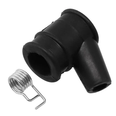 Black Rubber Cap Cover For 5mm HT With Spring For Outdoor Power Mower Blower - Image 1 of 4