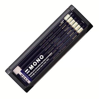 Tombow Japan MONO-3H 12peice High Quality Pencil Drafting Drawing w/Eraser - Image 1 of 4