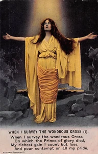 HYMN CARDS  WHEN I SURVEY THE WONDROUS CROSS SET ( 3 CARDS )  BAMFORTH   # 4842 - Picture 1 of 6