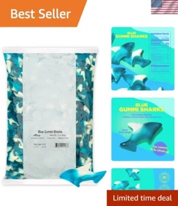 Blue Gummi Sharks 5lb Bag Gluten-Free Dairy-Free Sweets - Picture 1 of 8