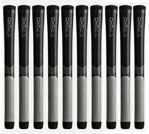 SET DI 10 - Impugnatura da golf Winn Dri-Tac LT (meno conico) nero grigio oversize 7LTDT-BK - Foto 1 di 4