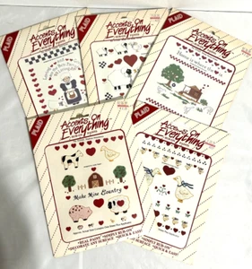 Plaid Accents on Everything Vintage Decoupage Rub On Paints Decal Lot of 5 O1 - Picture 1 of 7