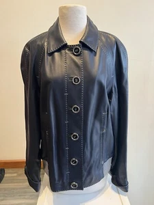 St Johns Lederjacke blau Gr. L - Bild 1 von 6