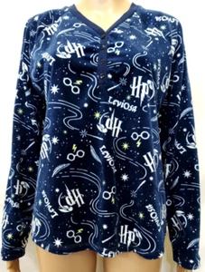 Prendas para dormir para niños HARRY POTTER talla grande (12/14) estampado azul y blanco manga larga - Imagen 1 de 13