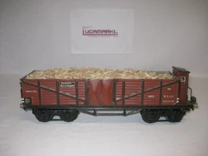 Märklin Spur 1 1851 offener Güterwagen mit Holzwolle beladen, 1935 - 1937 #c726 - Picture 1 of 8