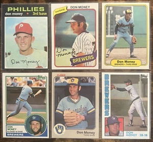 ⚾️LOTE DE 6 TARJETAS DON MONEY (1971-1984) - Imagen 1 de 2