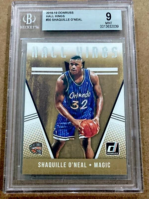 2018-19 Panini Donruss #30 Shaquille O'Neal Hall Kings BGS 9 MINT  - Image 1 of 2