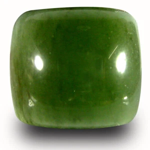 9,98 ct Kissen Cabochon Schliff (14 x 13 mm) olivgrün unbeheizt Serpentin - Bild 1 von 1