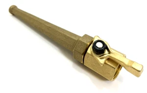 HEAVY DUTY 6" SWEEPER NOZZLE & BRASS GARDEN HOSE SHUT OFF VALVE SUPER LONG SPRAY - Picture 1 of 5