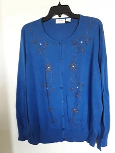 Envision Avenue. Blue button down cardigan Sweater. Size 2X - Picture 1 of 3