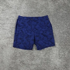 G Fore Shorts Mens 38 Chino Wicking Golf Blue Camouflage Performance Skulls - Picture 1 of 7