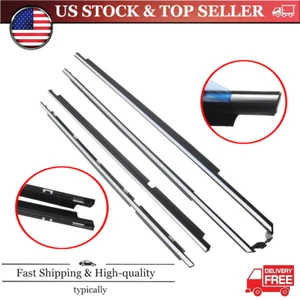 Door Belt Molding Weatherstrip Set For 1995-02 Toyota Corolla EE110 AE110 AE111 - Picture 1 of 10