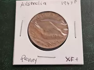 1943-P Australia 1 Penny Coin George VI | Kangaroo XF+ - Picture 1 of 3