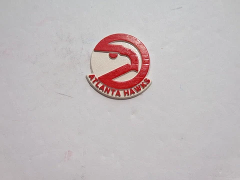 VINTAGE NBA ATLANTA HAWKS FRIDGE MAGNET STANDING BOARD  PAC-MAN LOGO #2 Cover