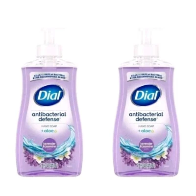 Jabón de manos líquido de defensa antibacteriana con 2 esferas + aloe lavanda y jazmín 11 fl oz Foto 1 de 4