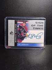 2002 Upper Deck Sign Of The Times, Markus Naslund Signed Autographed Card