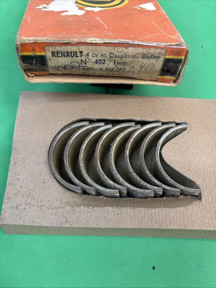 Renault Dauphine Caravelle & Gordini NOS  Connecting Rod Bearing Set .040” Over - Image 1 of 4