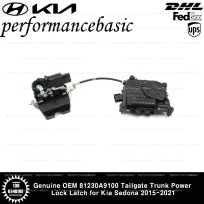 Genuine OEM 81230A9100 Tailgate Trunk Power Lock Latch for Kia Sedona 2015-2021 - Image 1 of 3