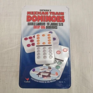 Cardinal Mexican Train Dominosteine Double 12 in Dose 91 Jumbo Fliesen ohne Anleitung - Bild 1 von 10