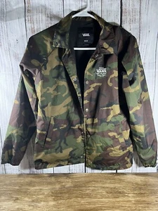 KIDS M or XS Womens UNISEX Vans "Off The Wall" Camouflage Button Up Jacket - Picture 1 of 2