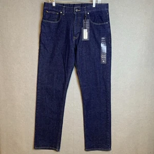 Jeans Hart Schaffner Marx New York Fit gamba dritta blu lavaggio scuro uomo 34x32 - Foto 1 di 16