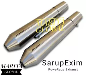 FiT For FOR Royal Enfield Powerage Exhaust Silencer Pair Interceptor/GT 650C - Picture 1 of 11