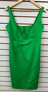 Calvin Klein Dress Womens Size 8 Kelly Green Sleeveless Sheath Career Fitted - Picture 1 of 6