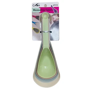4 Colors Stackable Plastic Measuring Spoons and Cups Baking Multi-Colored - Picture 1 of 5