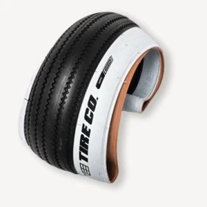 Vee Tire 20 x 4.0 Zig Zag  TLR Fat Tire Fat Bike E-Bike White Wall Folding Tires - Picture 1 of 4