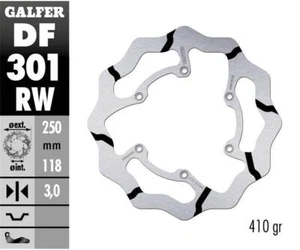 Galfer Disco Freno Anteriore WAVE FIXED GROOVED 250x3mm YAMAHA YZ 250 2008 2017 - Foto 1 di 1
