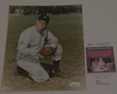 Tommy Tom Henrich Signed Autographed 8x10 Photo New York Yankees NYY JSA COA - Image 1 of 2