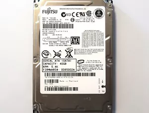 Fujitsu MHV2040BH PL CA06672-B23000DL 0BDD2B-0085002A 2.5" 40gb Sata HDD 2006-07 - Picture 1 of 3