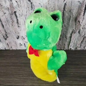 NOS Plüsch grüner Frosch 9 Zoll Handpuppe Lehrer Helfer, Requisite - Frühling Ostern - Bild 1 von 8