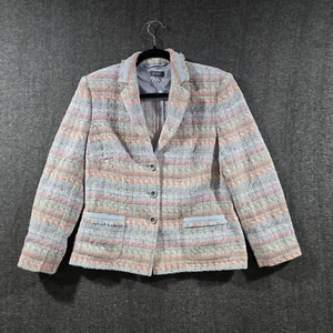 BASLER Size 40 Tweed Button Designer Blazer Jacket Multicolor - Picture 1 of 12