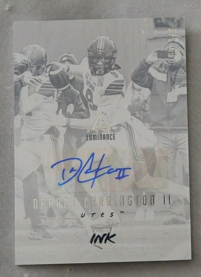 2018 Panini Luminance /249 Darren Carrington II #RI-DAC Rookie Auto - Image 1 of 1