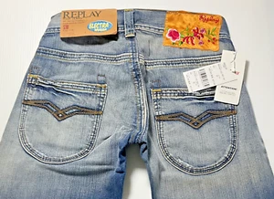 NEW REPLAY Women Regular Straight Blue Jeans Size W26 L32 - Picture 1 of 15