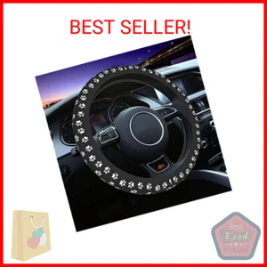 Dog Cat Paw Print Steering Wheel Cover for Women 14 15 inch Universal Cute Car S - Picture 1 of 2