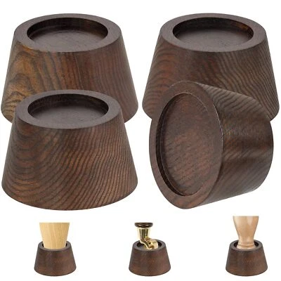 Комплект из 4 мебельных стояков подъемников высота 2 дюйма дубовые твердые деревянные стояки... - Изображение 1 из 4