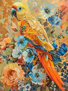 Diamond Painting Kits for Adults, Parrot 5D Diamond Art Painting by Numbers Kits - Picture 1 of 7