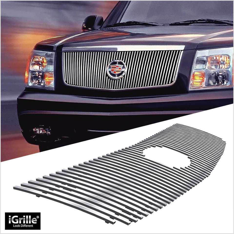 Fits 2002-2006 Cadillac Escalade EXT ESV Upper Stainless Chrome Billet Grille - Image 1 of 4