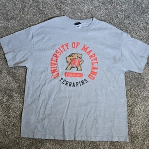 Champs University of Maryland Terrapins Gray Size XL Short Sleeve Shirt - Picture 1 of 8