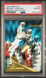 1994 PINNACLE TROPHY COLLECTION #140 MICHAEL JACKSON PSA 8 NM-MINT BROWNS - Picture 1 of 2