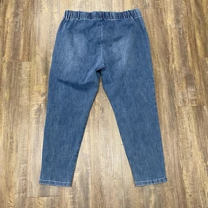 Soft Surroundings PXL Blue Denim Elastic Waist Cropped Hose Damen Comfort Fit - Bild 1 von 14