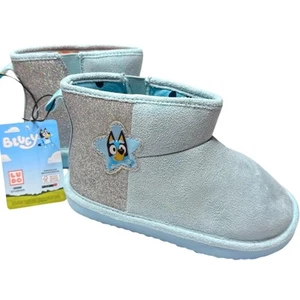 Ground Up Bluey & Bingo Plush Glitter Faux Fur Pull On Shearling Boots Size 12 - Bild 1 von 11