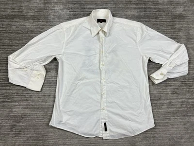 BC Collection Shirt Mens XXL White Rockstar Back Patch Guitar Button Up Casual - Image 1 of 4