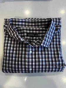 Rochester Ägyptische Baumwolle Hemd Herren 20 34/35 Tall Bügelfrei Kariert Grau Schwarz - Bild 1 von 7