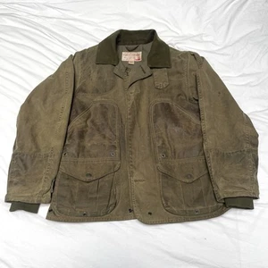 Vintage Filson Style 435 Tin Cloth Jacket MiUSA Wax Waterfowl Patina Workwear - Picture 1 of 11